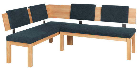 ECKBANK 160/200 cm  in Anthrazit, Buchefarben  - Anthrazit/Buchefarben, Natur, Holz/Textil (160/200cm) - Cantus