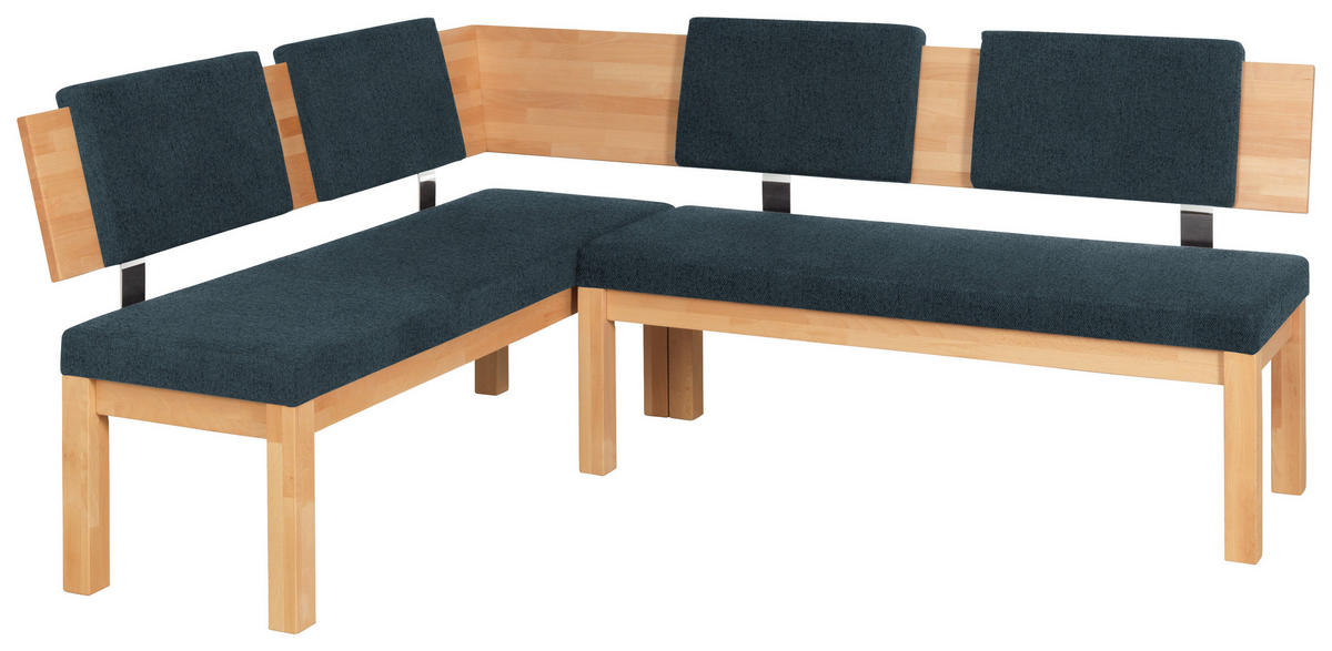 ECKBANK 160/200 cm  in Anthrazit, Buchefarben  - Anthrazit/Buchefarben, Natur, Holz/Textil (160/200cm) - Cantus