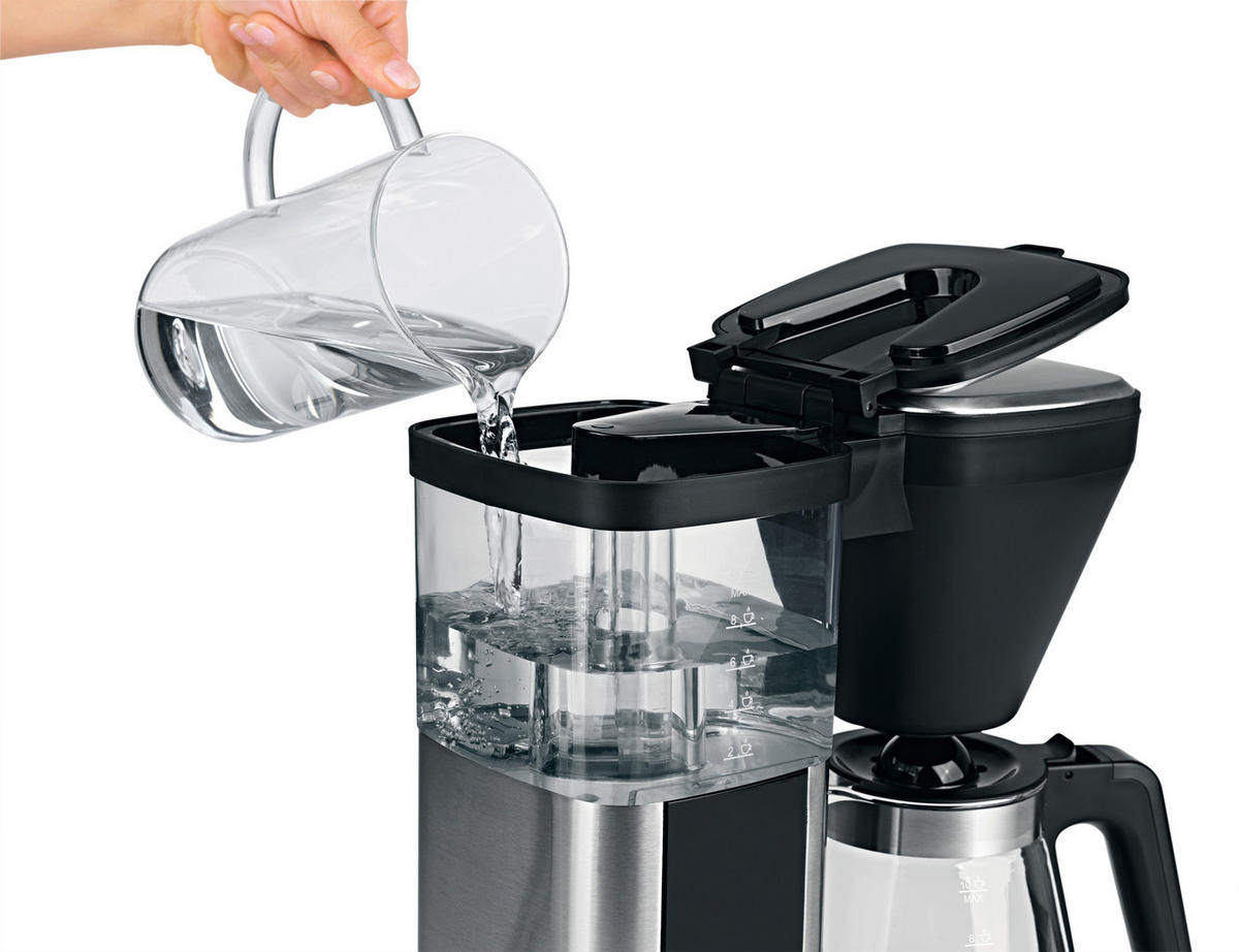FILTERKAFFEEMASCHINE  - Edelstahlfarben/Schwarz, Trend, Glas/Kunststoff (40/21/40cm) - Beem