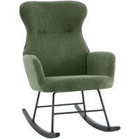 SCHAUKELSESSEL in Cord Grün  - Schwarz/Grün, Design, Holz/Textil (65/97/94cm) - Ti'me