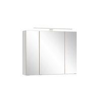 SPIEGELSCHRANK 80/64/20 cm  - Wildeiche/Edelstahlfarben, Trend, Glas/Holzwerkstoff (80/64/20cm) - Held