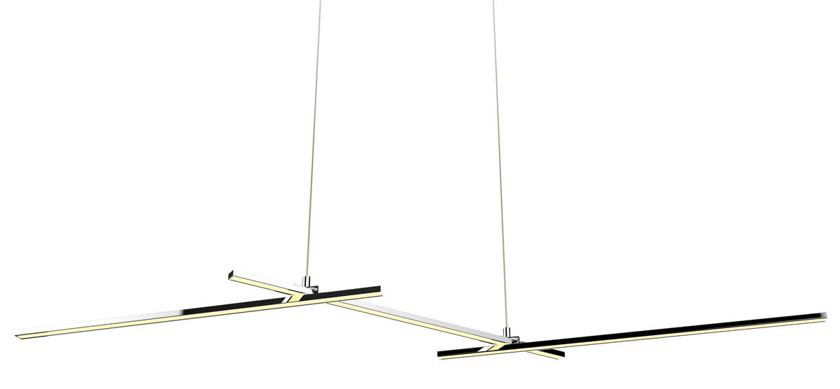 LED-PENDELLEUCHTE 103/23/120 cm  - Chromfarben, Design, Metall (103/23/120cm)