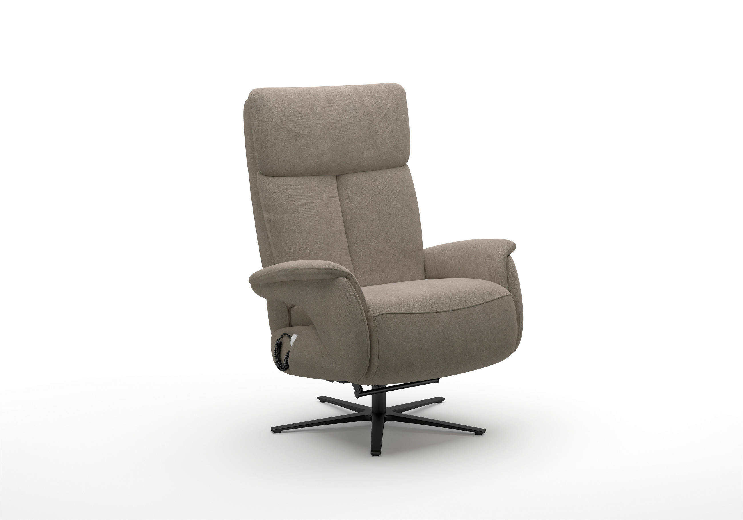 Thumbnail - Sit & More Relaxsessel TV Triple Seven Xtra Large XL, Schlamm, Textil, 86x120x86 cm, Goldenes M, Oeko-Tex® Standard 100,...