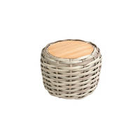 LOUNGETISCH  - Creme/Teakfarben, Basics, Holz/Kunststoff (50/50/40cm) - Tierra Outdoor