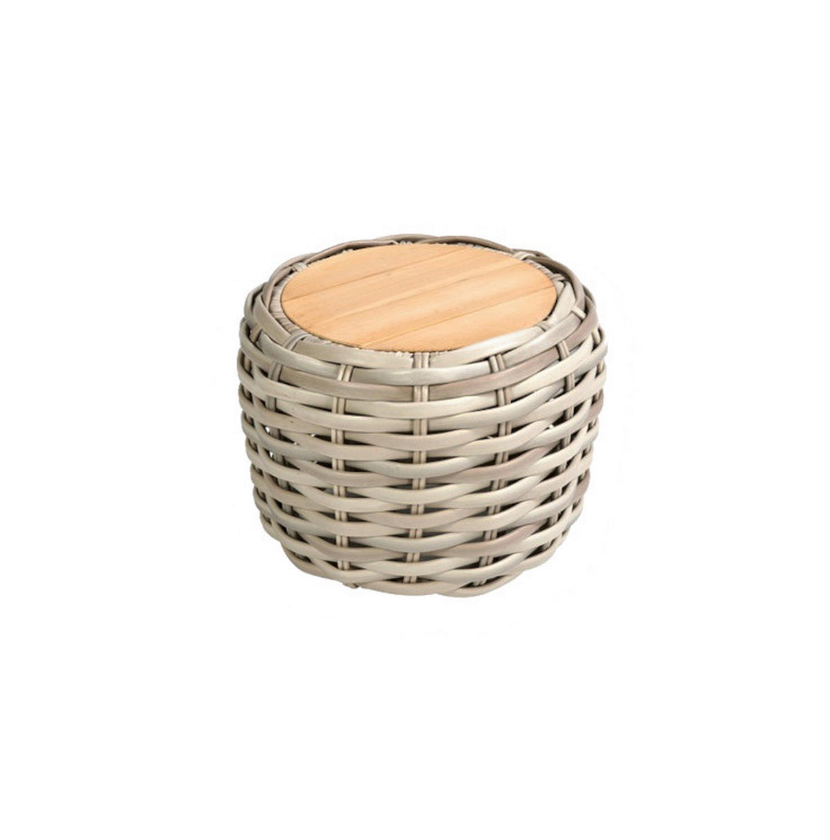 LOUNGETISCH  - Creme/Teakfarben, Basics, Holz/Kunststoff (50/50/40cm) - Tierra Outdoor