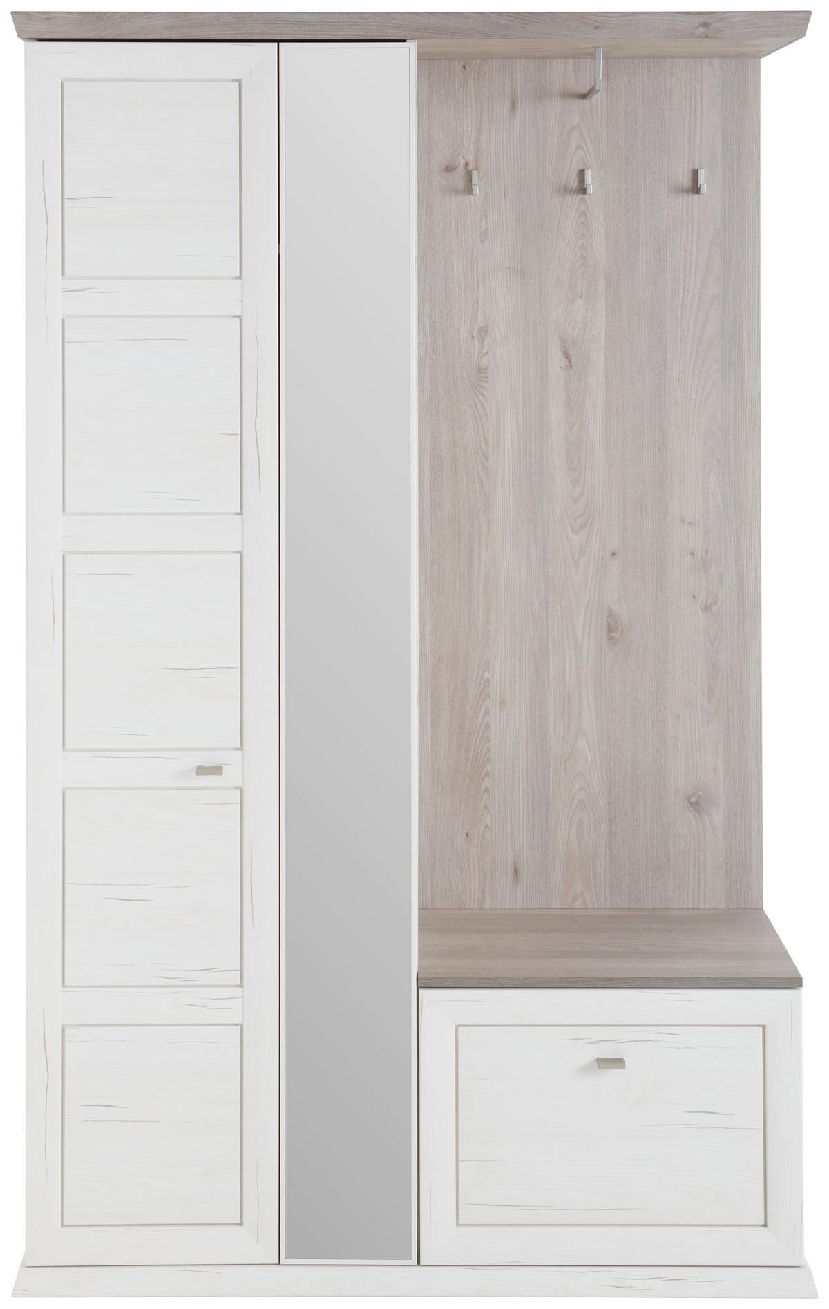 PREDSOBLJE  siva, boje pinije  - siva/boje pinije, Lifestyle, drvni materijal (123/196,7/38,5cm) - Hom`in