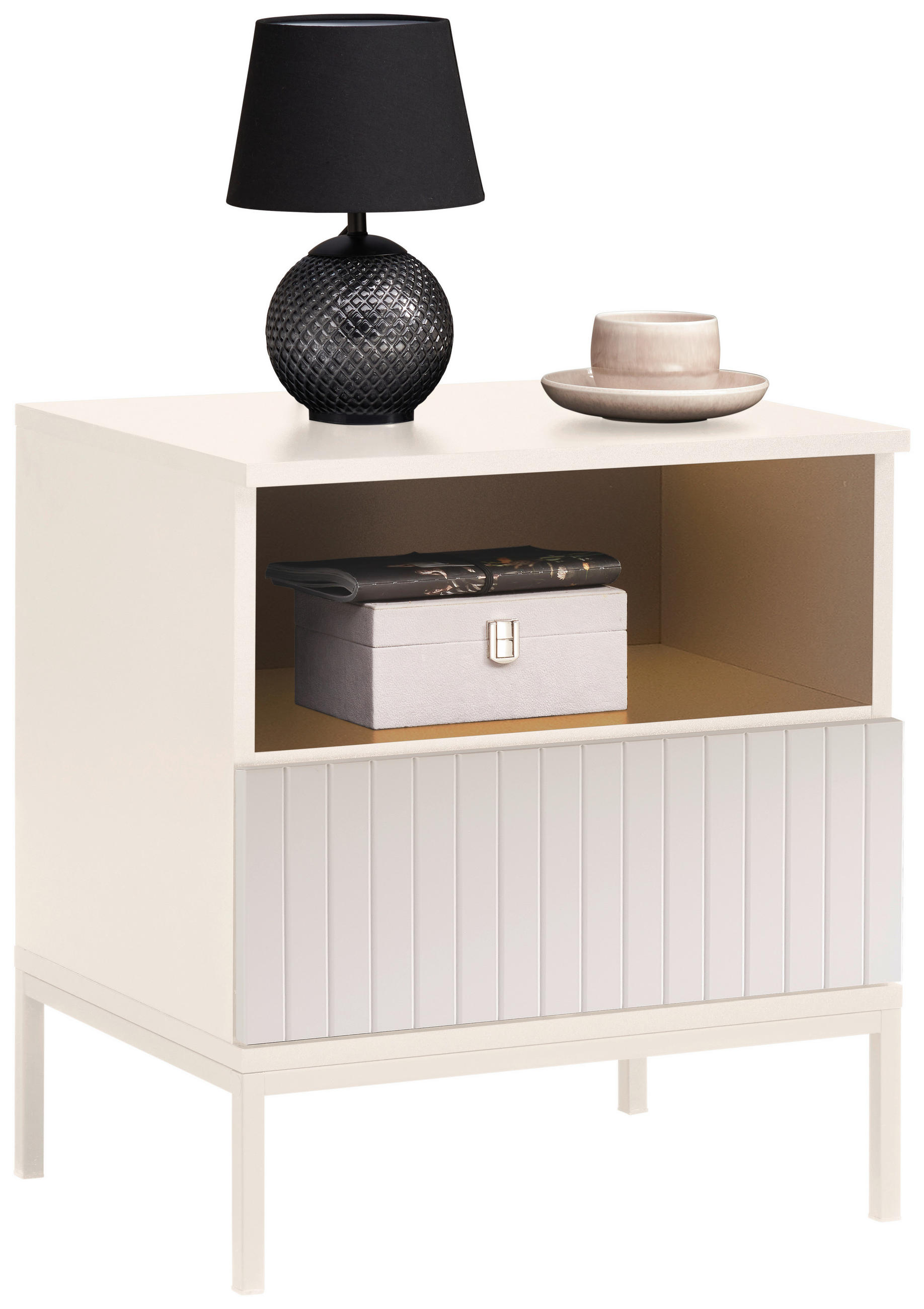 NACHTSCHRANK 51,6/56/38 cm  - Kaschmir, KONVENTIONELL, Holzwerkstoff (51,6/56/38cm) - Voleo