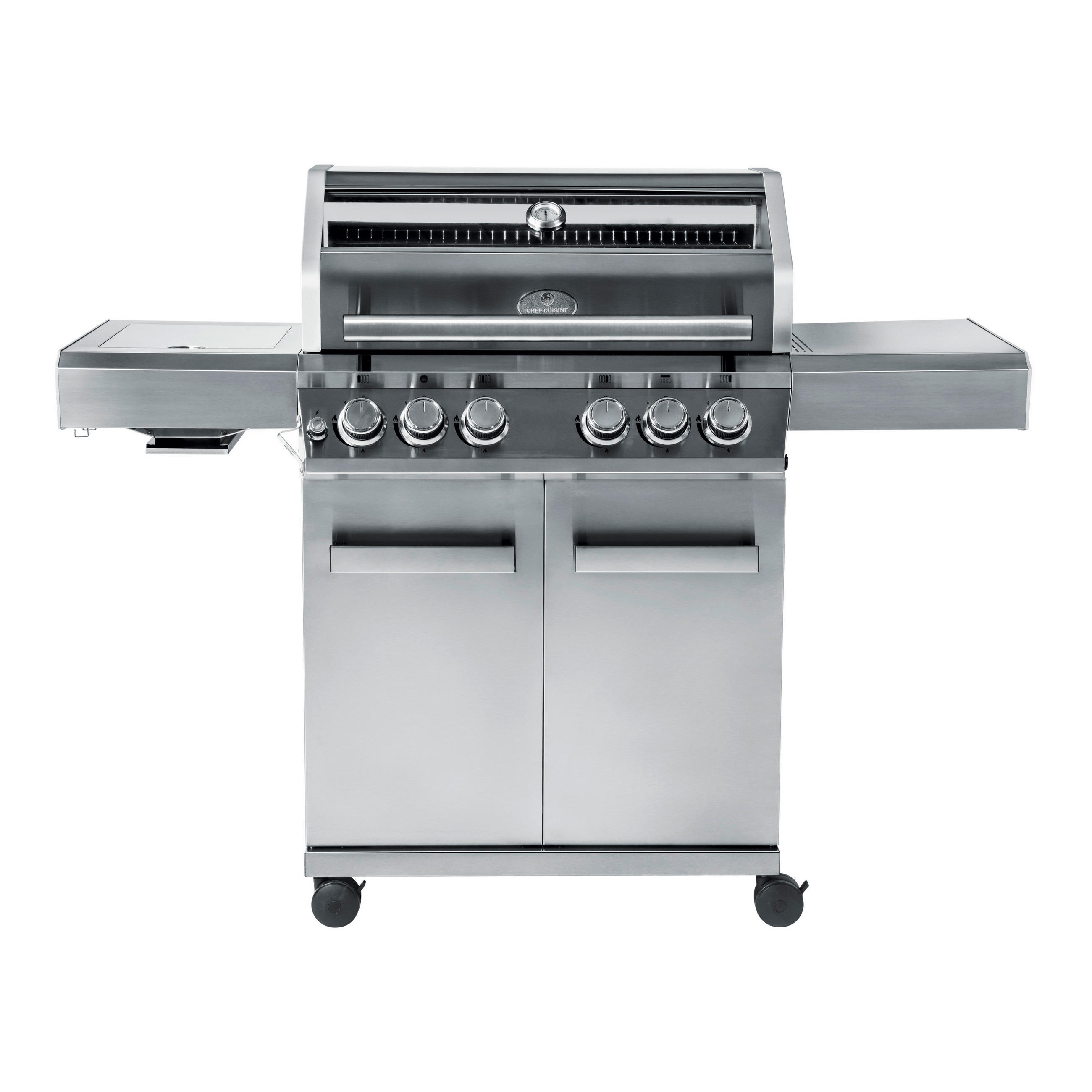 GASGRILL Edelstahlfarben BBQ  - Edelstahlfarben, Basics, Metall (80/87/62.5cm) - CHEF CUISINE