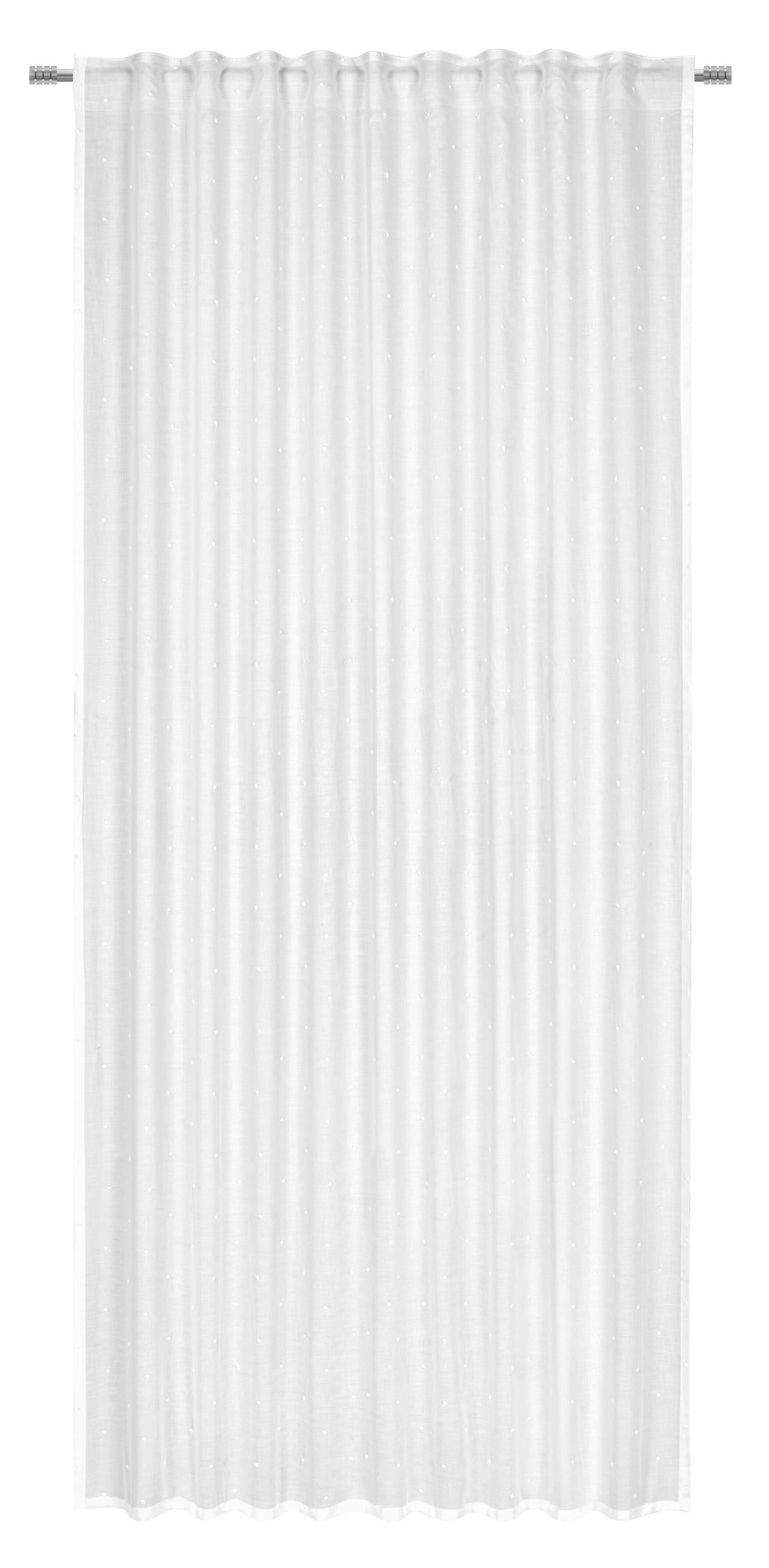 Draperie Confecționată semitransparent  - alb, Basics, textil (140/255cm) - Esposa