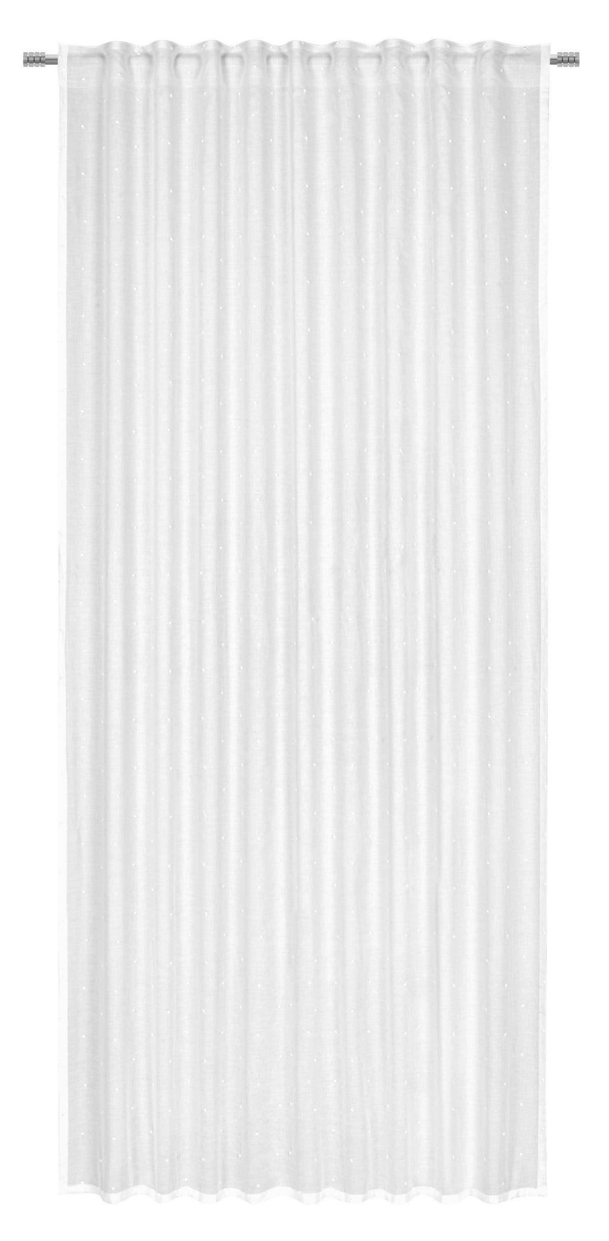 Draperie Confecționată semitransparent  - alb, Basics, textil (140/255cm) - Esposa