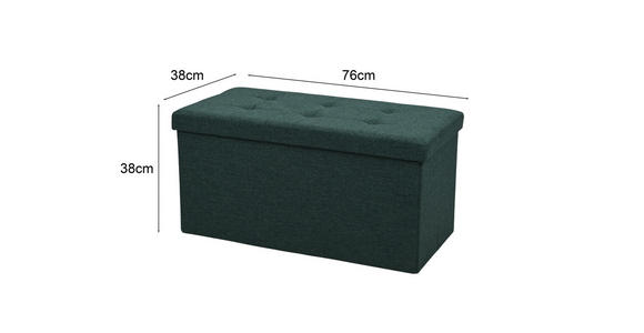 SITZBOX  - Grün, Design, Textil (76/38/38cm) - Carryhome