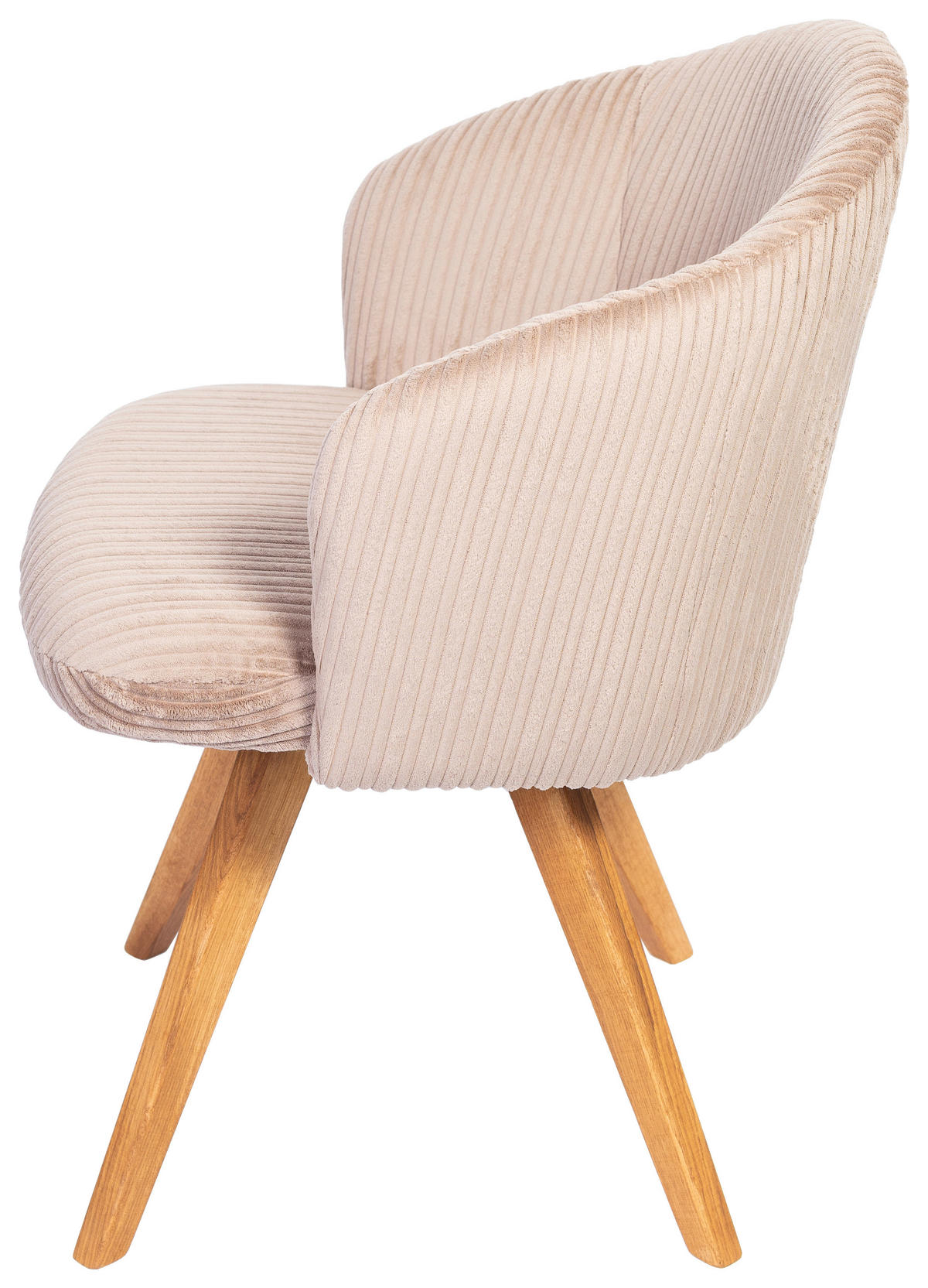 ARMLEHNSTUHL  in Feincord  - Eichefarben/Braun, KONVENTIONELL, Holz/Textil (59/64/58cm) - Stylife