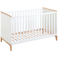 GITTERBETT 145/75/84 cm  - Naturfarben/Weiß, KONVENTIONELL, Holz (145/75/84cm) - Jimmylee