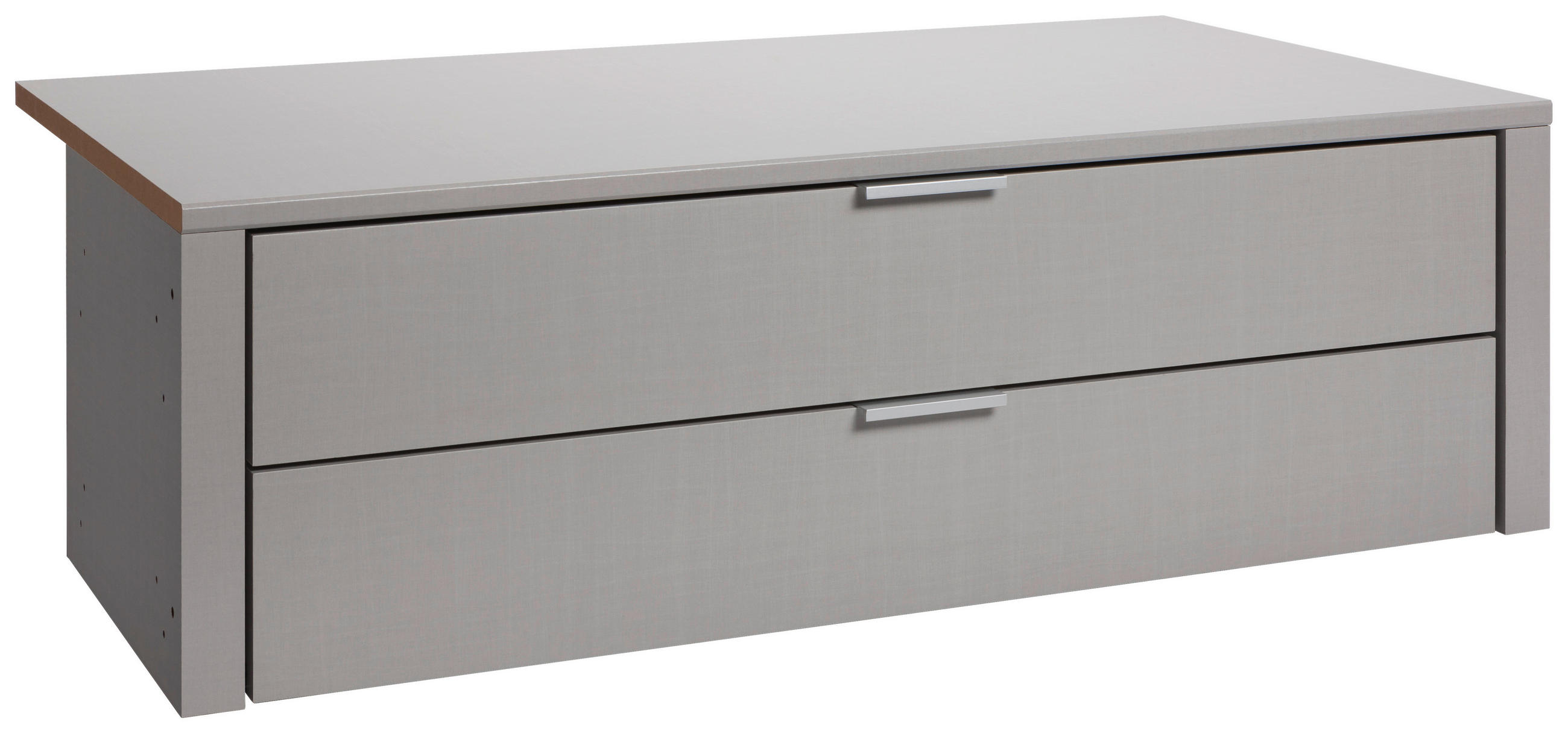 SCHUBKASTENEINSATZ Grau, Silberfarben  - Silberfarben/Grau (100/29/45cm) - Hom`in