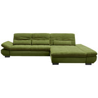 SEDEŽNA GARNITURA, gladka tkanina zelena  - črna/zelena, Design, kovina/tekstil (341/204cm) - Xora