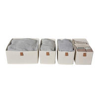 AUFBEWAHRUNGSBOXEN-SET Premium  - Beige, Basics, Karton/Textil - Store It