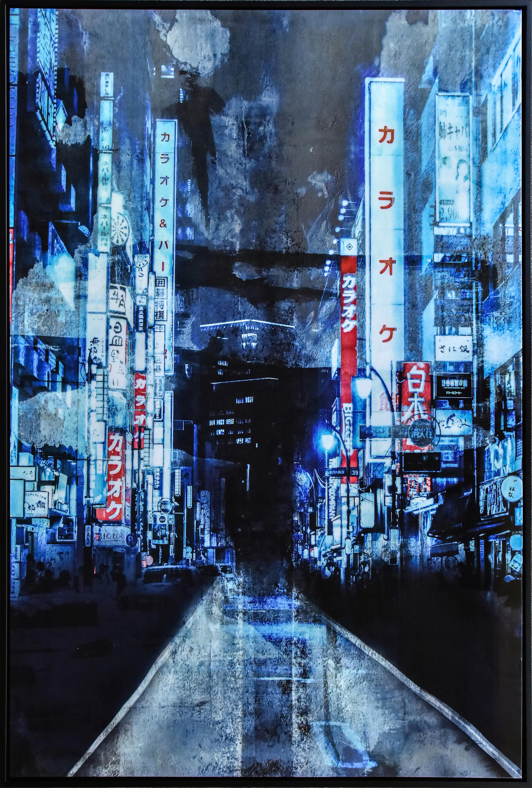 BILD Städte 80/120 cm  - Blau/Schwarz, LIFESTYLE, Holz/Kunststoff (80/120cm) - Monee