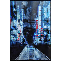 BILD Städte 80/120 cm  - Blau/Schwarz, LIFESTYLE, Holz/Kunststoff (80/120cm) - Monee