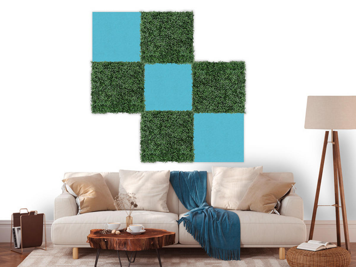 AKUSTIKPANEEL Modular Wall System rPet 52/52/0.6 cm  - Hellblau, MODERN, Kunststoff (52/52/0.6cm) - Jangal