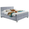 BOXSPRINGBETT 200/200 cm  in Grau  - Chromfarben/Grau, Konventionell, Kunststoff/Textil (200/200cm) - Hom`in