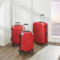 REISEKOFFERSET 3-TEILIG - Rot, Basics, Textil