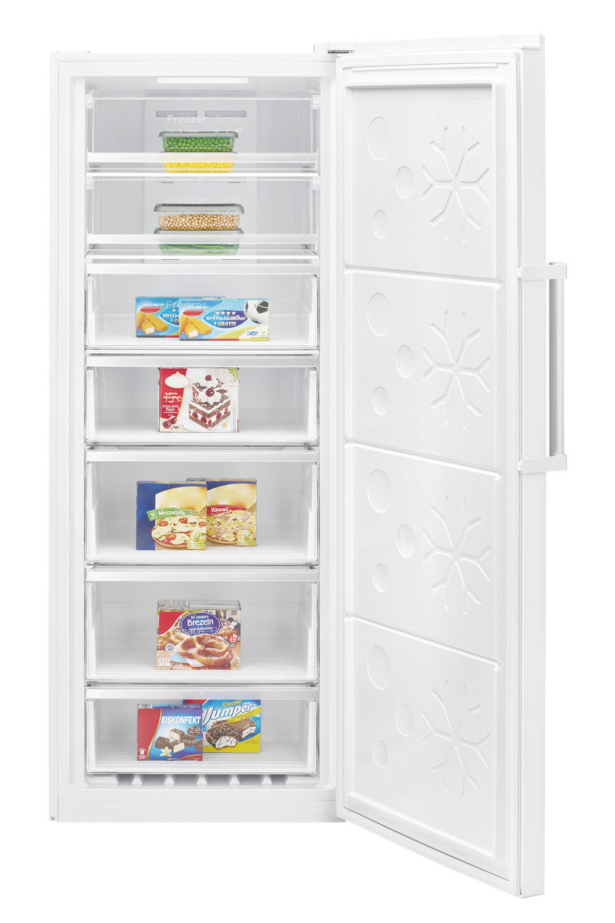 GEFRIERSCHRANK GSVS 7365  - Weiß, Trend, Metall (71.0/185.5/70.5cm) - Bomann