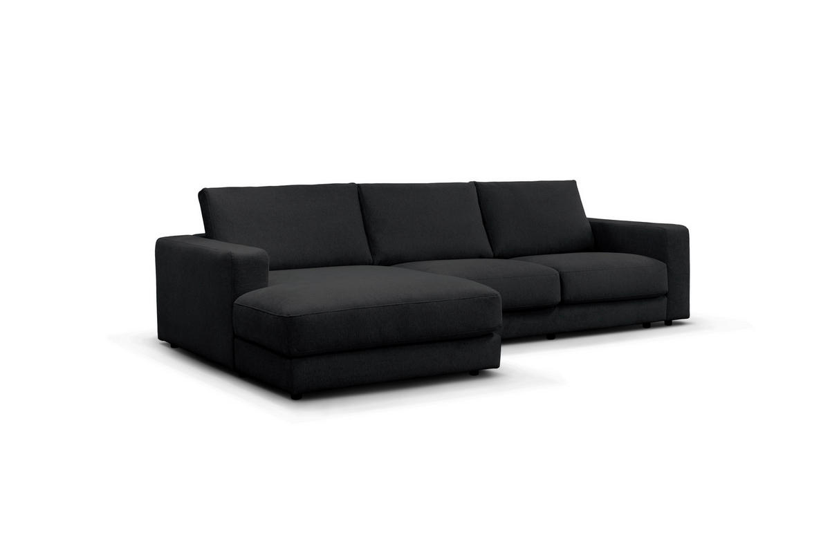 ECKSOFA VIGO Schwarz  - Schwarz, Design, Textil (172/303cm) - MID.YOU