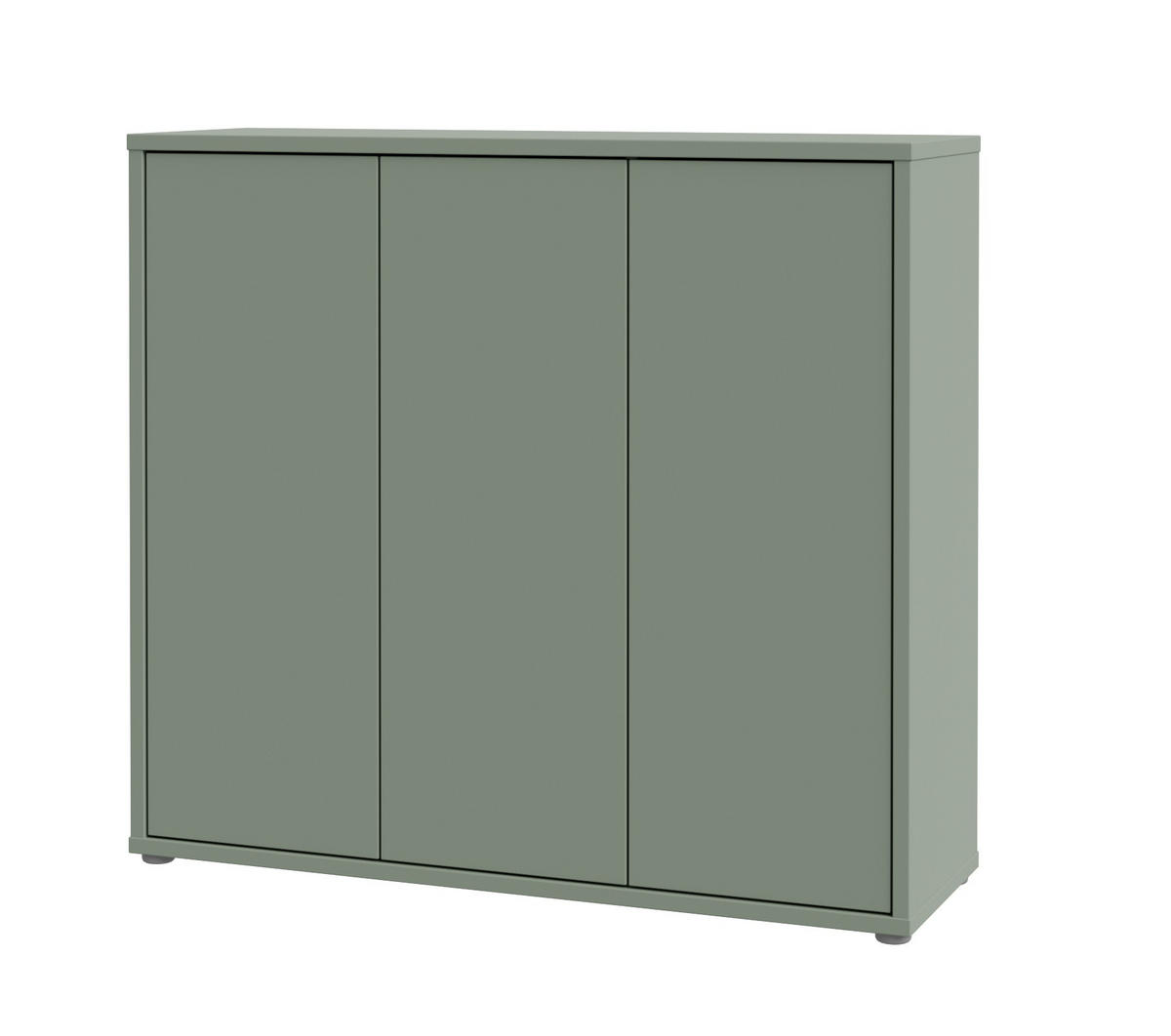 SKOSKÅP Alice Springs  i 110/100/35 cm  - grå/salviagrön, Modern, trämaterial/plast (110/100/35cm) - Best Price