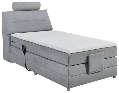 BOXSPRINGBETT 120/200 cm  in Hellgrau  - Silberfarben/Hellgrau, MODERN, Holzwerkstoff/Kunststoff (120/200cm) - MID.YOU