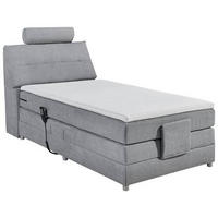 BOXSPRINGBETT 120/200 cm  in Hellgrau  - Silberfarben/Hellgrau, Modern, Holzwerkstoff/Kunststoff (120/200cm) - MID.YOU