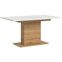 Ausziehtisch Marlon Weiß/Eiche Holzwerkstoff  - Weiss/Eiche Artisan, Konventionell, Holzwerkstoff (150-190/76/90cm) - MID.YOU