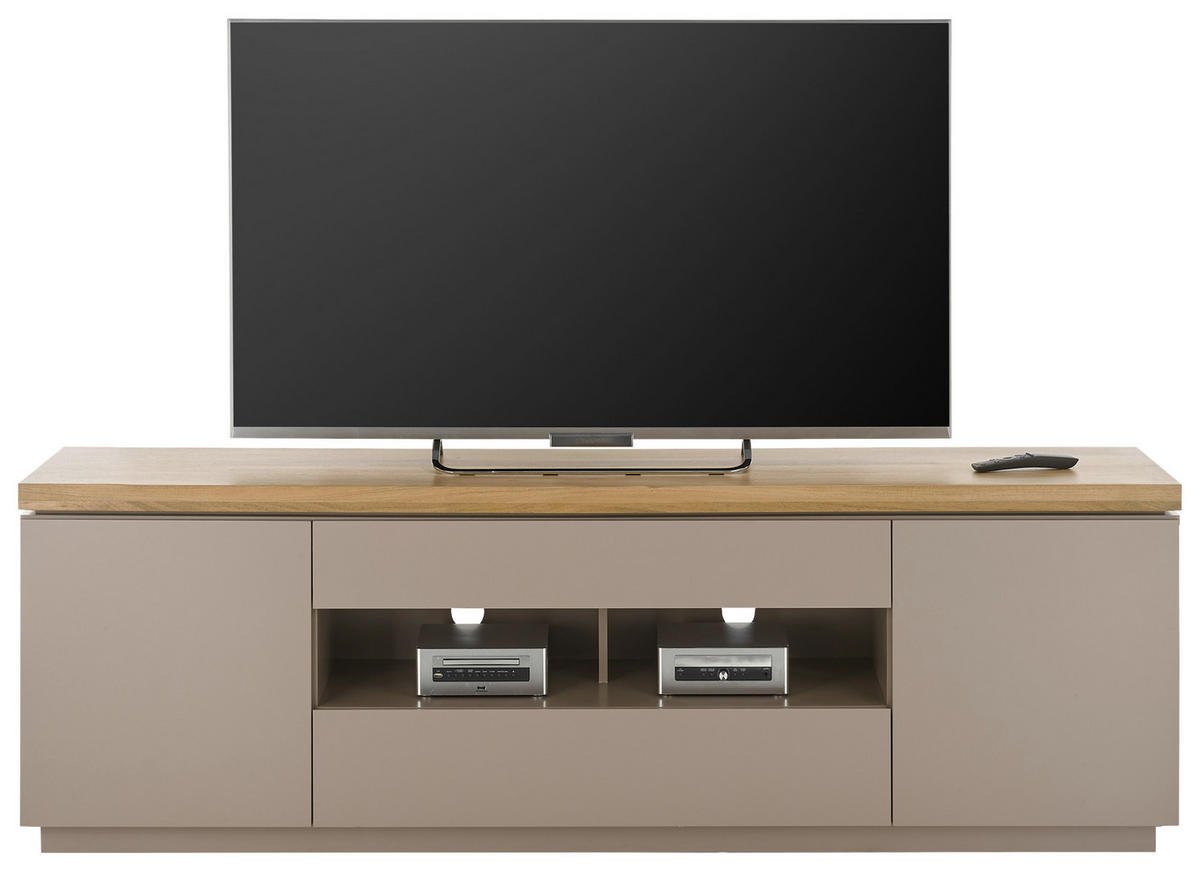 LOWBOARD Palamos, 173/57/40 cm, 2 Schublade(n)  - Naturfarben/Grau, Basics, Holz/Holzwerkstoff (173/57/40cm)