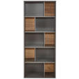AKTENREGAL 80/197/40 cm  - Schwarz/Graphitfarben, MODERN, Holzwerkstoff/Kunststoff (80/197/40cm) - Novel