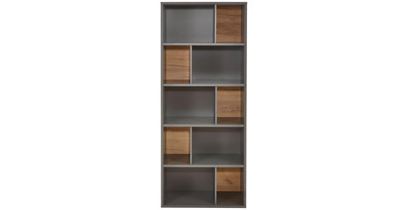 AKTENREGAL 80/197/40 cm  - Schwarz/Graphitfarben, MODERN, Holzwerkstoff/Kunststoff (80/197/40cm) - Novel