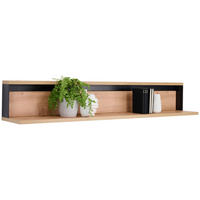 WANDBOARD 155/26/25 cm  155/26/25 cm  - Schwarz/Eiche Artisan, LIFESTYLE, Holzwerkstoff (155/26/25cm) - Hom`in