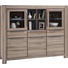 HIGHBOARD Wildeiche massiv gewachst Eichefarben - Edelstahlfarben/Eichefarben, LIFESTYLE, Glas/Holz (175/140/45cm) - Carryhome