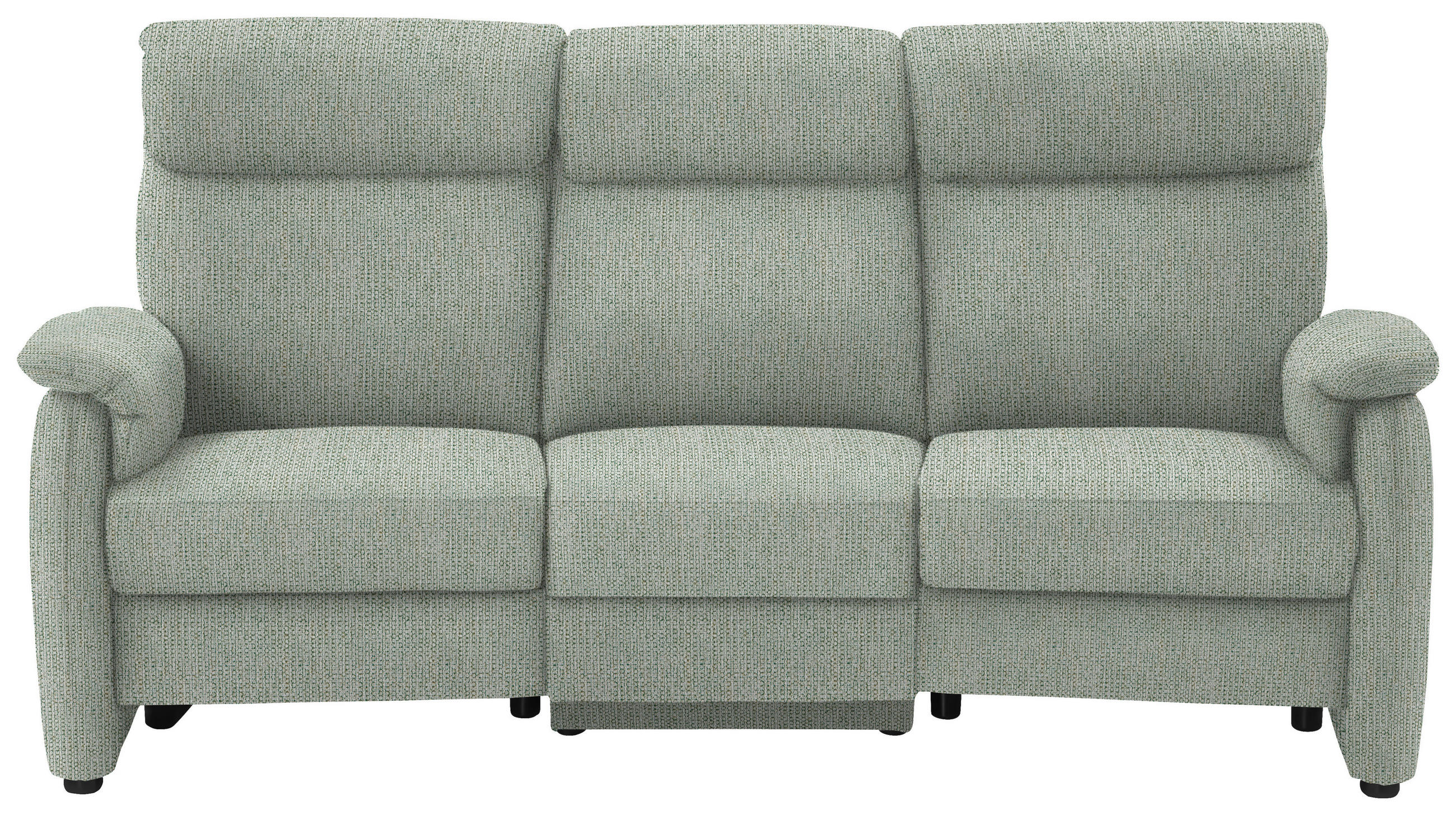 TRAPEZSOFA in Flachgewebe Platinfarben  - Platinfarben/Schwarz, KONVENTIONELL, Textil/Metall (219/107/97cm) - Pure Home Comfort