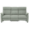 TRAPEZSOFA in Flachgewebe Platinfarben  - Platinfarben/Schwarz, Konventionell, Textil/Metall (219/107/97cm) - Pure Home Comfort