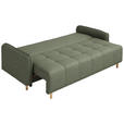 SCHLAFSOFA  in Chenille Grün  - Buchefarben/Grün, Design, Holz/Textil (217/97/101cm) - Carryhome