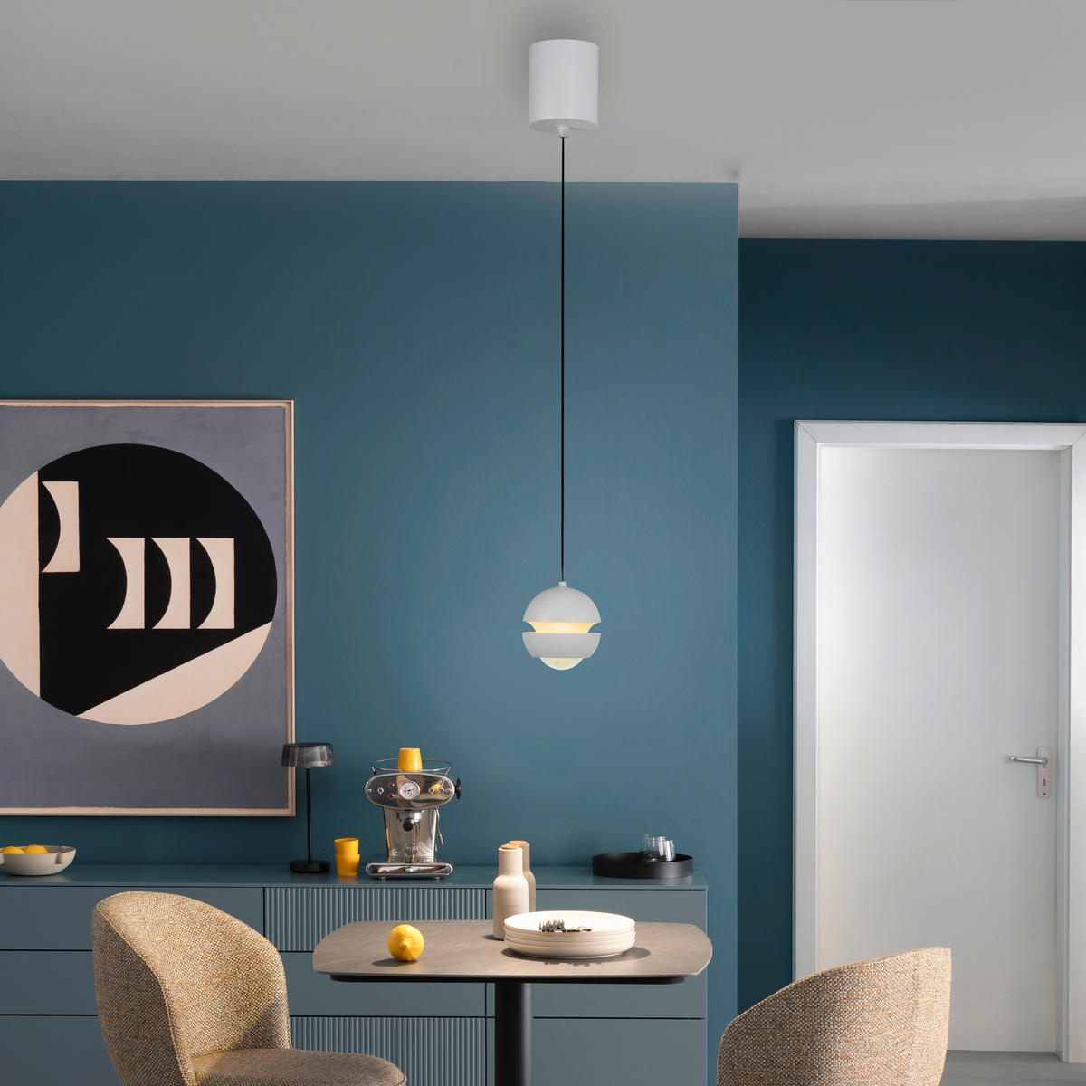 LED-PENDELLEUCHTE 10/10/220 cm  - Weiß, Design, Kunststoff/Metall (10/10/220cm) - Schöner Wohnen