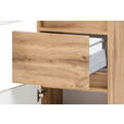 HOCHSCHRANK 40/180/35 cm - Eiche Wotan/Silberfarben, Natur, Holzwerkstoff/Kunststoff (40/180/35cm) - Xora