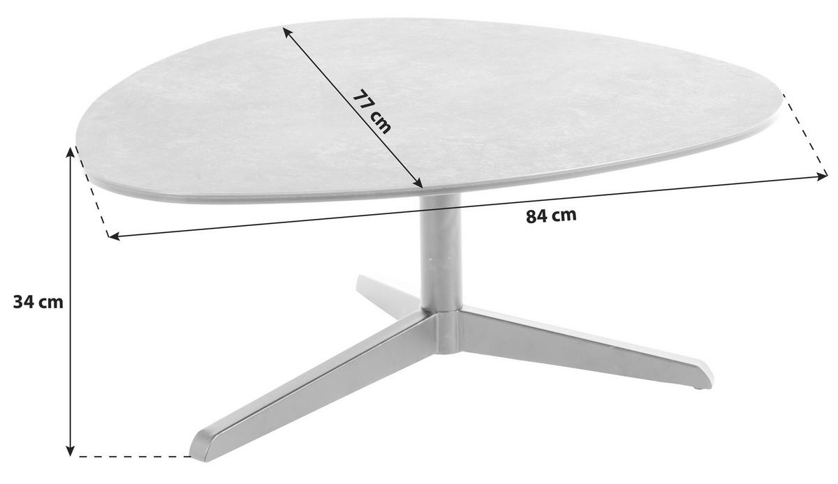 SOFFBORD i glas 84/77/34 cm  - grå/svart, Design, metall/glas (84/77/34cm) - MID.YOU