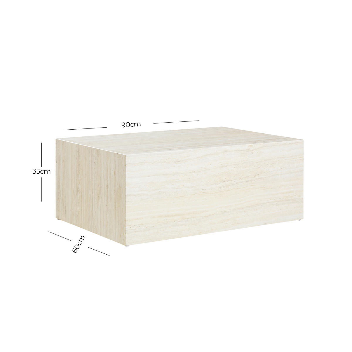 COUCHTISCH 90/60/35 cm rechteckig Beige  - Beige, Design, Holzwerkstoff (90/60/35cm) - Livetastic