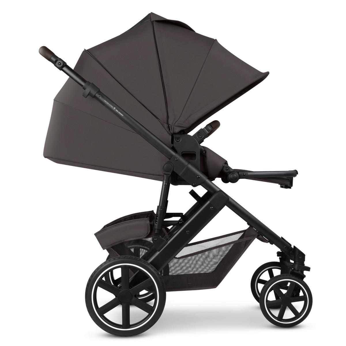 KINDERWAGENSET Salsa Core All in One  - Schwarz/Braun, Basics, Textil/Metall (63/123/97cm) - ABC Design