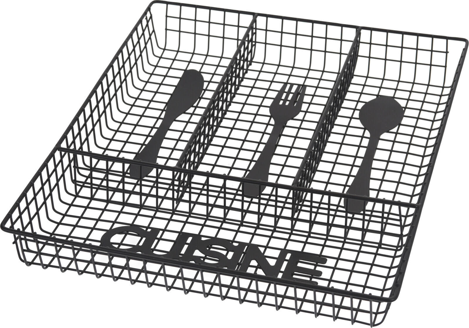 ULOŽAK ZA PRIBOR ZA JELO Koopman  - crna, Basics, metal (32,5/26/5cm)