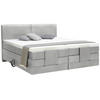 BOXSPRINGBETT 160/200 cm  in Hellgrau  - Hellgrau/Schwarz, Design, Kunststoff/Textil (160/200cm) - Hom`in