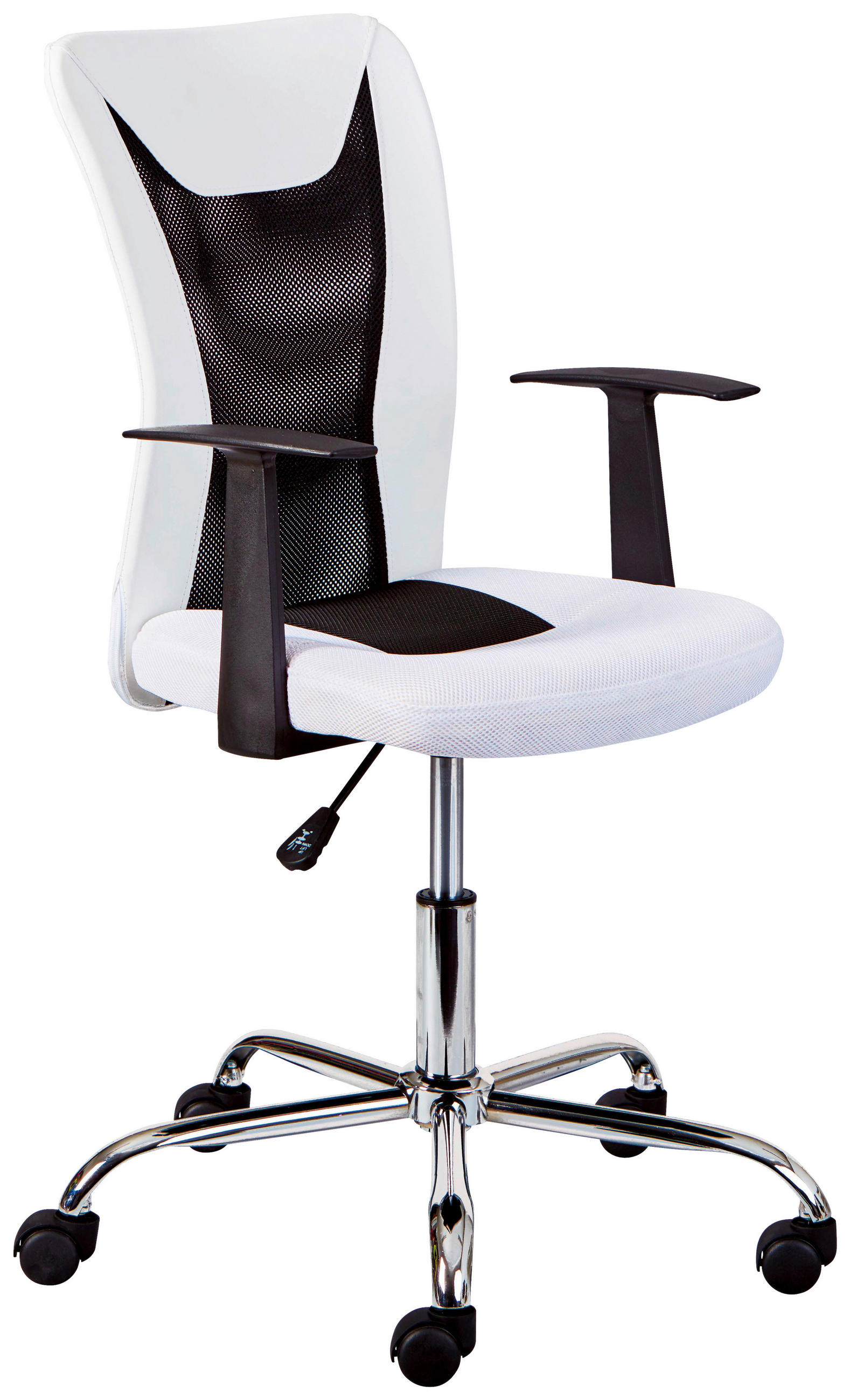 OTOČNÁ STOLIČKA PRE MLÁDEŽ, sieť, čierna, biela - čierna/biela, Konventionell, kov/textil (55/85/55cm) - MID.YOU