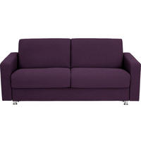 SCHLAFSOFA in Textil Aubergine  - Chromfarben/Aubergine, Design, Textil/Metall (195/84/100cm) - Bali