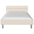 BETT 140/200 cm  in Champagner  - Champagner/Alufarben, Design, Holzwerkstoff/Metall (140/200cm) - Carryhome