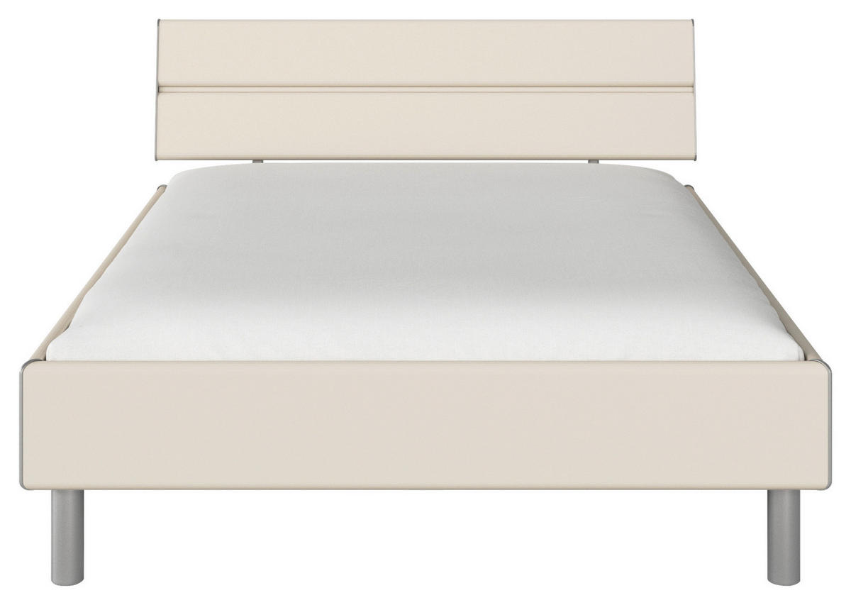 BETT 140/200 cm  in Champagner  - Champagner/Alufarben, Design, Metall (140/200cm) - Carryhome